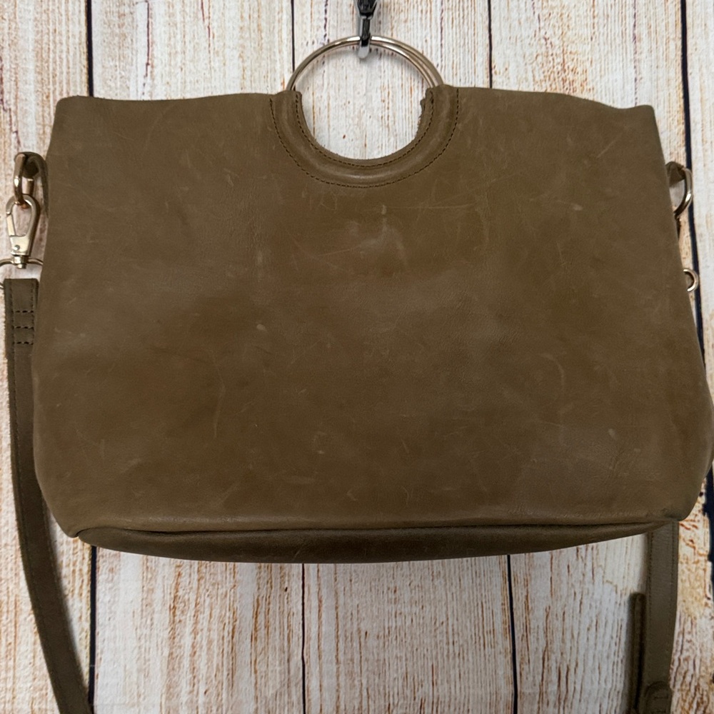 ABLE Fozi Tote Bag in Taupy-olive green leather